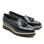 Clair de Lune Mocassin zwart leder ME803S